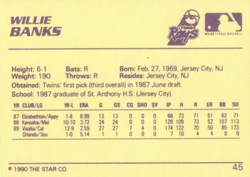 1990 Star #45 Willie Banks Back