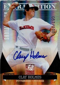 2011 Donruss Elite Extra Edition - Prospects  Aspirations Signature Die Cut #56 Clay Holmes Front