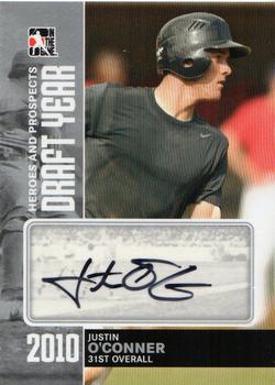 2011 In The Game Heroes & Prospects - Draft Year Autographs Silver #DY-JO Justin O'Conner Front