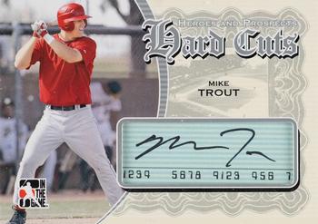 2011 In The Game Heroes & Prospects - Hard Cuts Autographs Silver #HC-MT Mike Trout Front