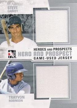 2011 In The Game Heroes & Prospects - Heroes And Prospects Dual Jerseys Silver #HPJ-13 Steve Garvey / Trayvon Robinson Front