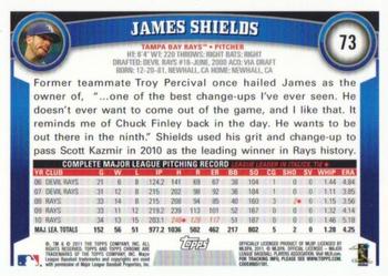 2011 Topps Chrome - Refractors #73 James Shields Back