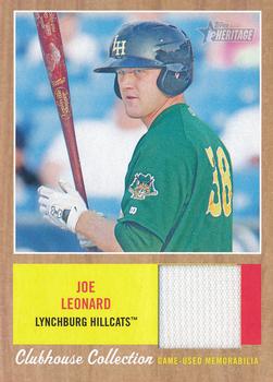 2011 Topps Heritage Minor League - Clubhouse Collection Relics #CCR-JL2 Joe Leonard Front
