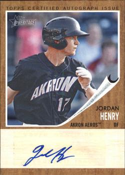 2011 Topps Heritage Minor League - Real One Autographs #RA-JH Jordan Henry Front