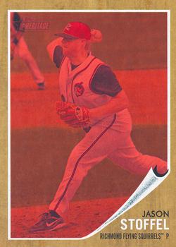 2011 Topps Heritage Minor League - Red Tint #132 Jason Stoffel Front