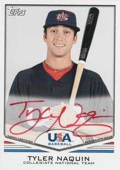 2011 Topps USA Baseball - Autographs Red #USA-A17 Tyler Naquin Front
