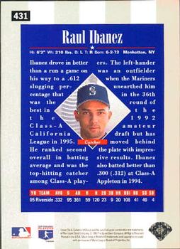 1996 Collector's Choice #431 Raul Ibanez Back