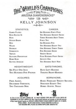 2011 Topps Allen & Ginter - Code Cards #129 Kelly Johnson Back