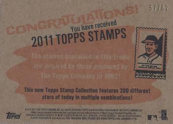 2011 Topps Heritage - Framed Dual Stamps #NNO Drew Stubbs / Gordon Beckham Back