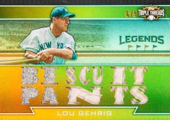 2011 Topps Triple Threads - Legend Relics Gold #TTRL-10 Lou Gehrig Front