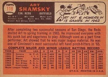 1966 Topps #119 Art Shamsky Back