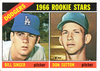 1966 Topps #288 Dodgers 1966 Rookie Stars (Bill Singer / Don Sutton) Front