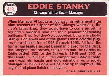 1966 Topps #448 Eddie Stanky Back