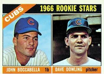 1966 Topps #482 Cubs 1966 Rookie Stars (John Boccabella / Dave Dowling) Front