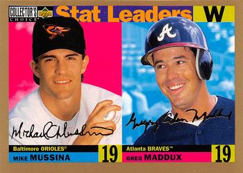 1996 Collector's Choice - Gold Signature #6 Mike Mussina / Greg Maddux Front