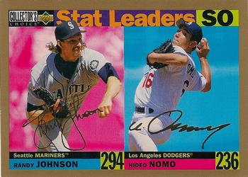 1996 Collector's Choice - Gold Signature #7 Randy Johnson / Hideo Nomo Front
