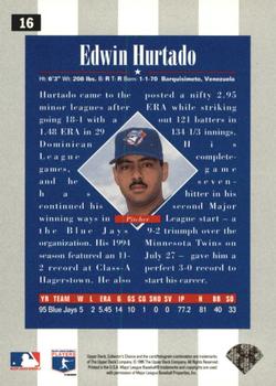 1996 Collector's Choice - Gold Signature #16 Edwin Hurtado Back