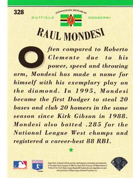 1996 Collector's Choice - Silver Signature #328 Raul Mondesi Back