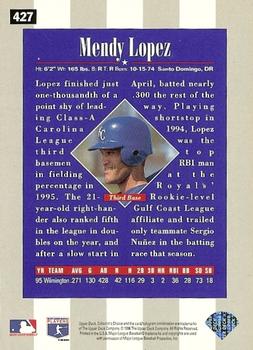 1996 Collector's Choice - Silver Signature #427 Mendy Lopez Back