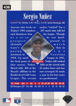 1996 Collector's Choice - Silver Signature #436 Sergio Nunez Back