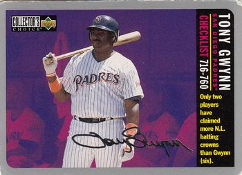 1996 Collector's Choice - Silver Signature #760 Tony Gwynn Front