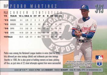 1996 Donruss #343 Pedro Martinez Back