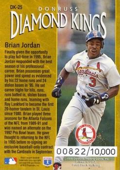 1996 Donruss - Diamond Kings #DK-25 Brian Jordan Back