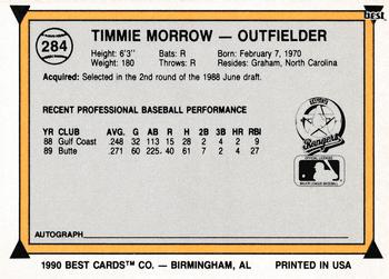 1990 Best #284 Timmie Morrow Back