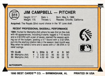 1990 Best #311 Jim Campbell Back