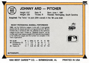 1990 Best #60 Johnny Ard Back