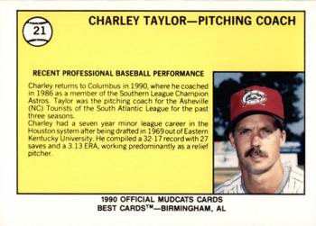 1990 Best Columbus Mudcats #21 Charley Taylor Back
