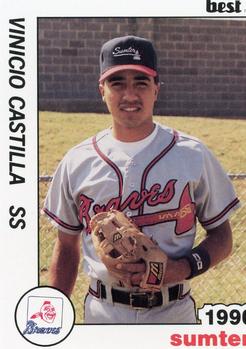 1990 Best Sumter Braves #28 Vinny Castilla  Front