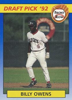 1992 Front Row Draft Picks #2 Billy Owens Front