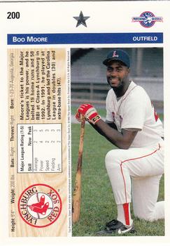 1992 Upper Deck Minor League #200 Boo Moore Back