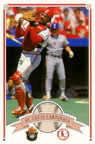 1989 St. Louis Cardinals Smokey #NNO Tony Pena Front