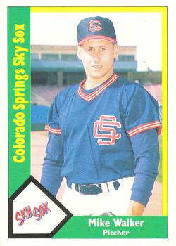 1990 CMC Colorado Springs Sky Sox #1 Mike Walker Front