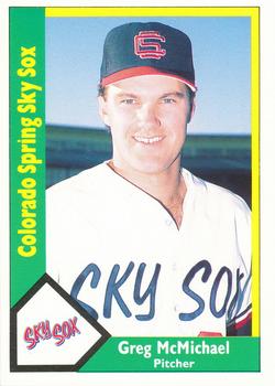 1990 CMC Colorado Springs Sky Sox #7 Greg McMichael Front