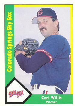 1990 CMC Colorado Springs Sky Sox #8 Carl Willis Front