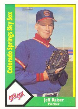1990 CMC Colorado Springs Sky Sox #10 Jeff Kaiser Front