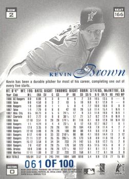 1997 Flair Showcase - Legacy Collection Row 2 (Style) #166 Kevin Brown Back