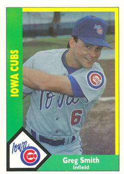 1990 CMC Iowa Cubs #13 Greg Smith Front