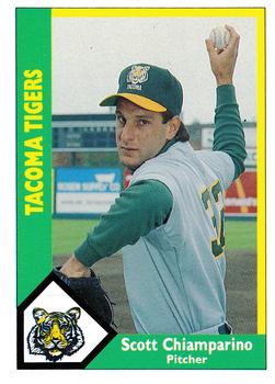 1990 CMC Tacoma Tigers #3 Scott Chiamparino Front