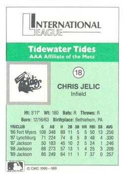 1990 CMC Tidewater Tides #18 Chris Jelic Back