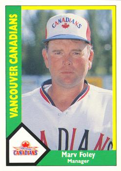 1990 CMC Vancouver Canadians #5 Marv Foley Front