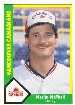 1990 CMC Vancouver Canadians #18 Marlin McPhail Front