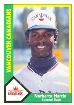 1990 CMC Vancouver Canadians #21 Norberto Martin Front