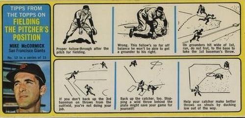 1968 Bazooka Tipps from the Topps #12 Mike McCormick Front