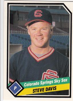 1989 CMC Colorado Springs Sky Sox #1 Steve Davis  Front