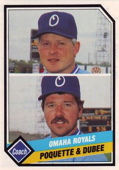 1989 CMC Omaha Royals #25 Tom Poquette / Rich Dubee  Front