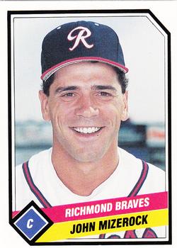 1989 CMC Richmond Braves #12 John Mizerock  Front